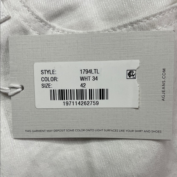 Adriano Goldschmied Everett Slim Straight White Pants - Picture 6 of 10